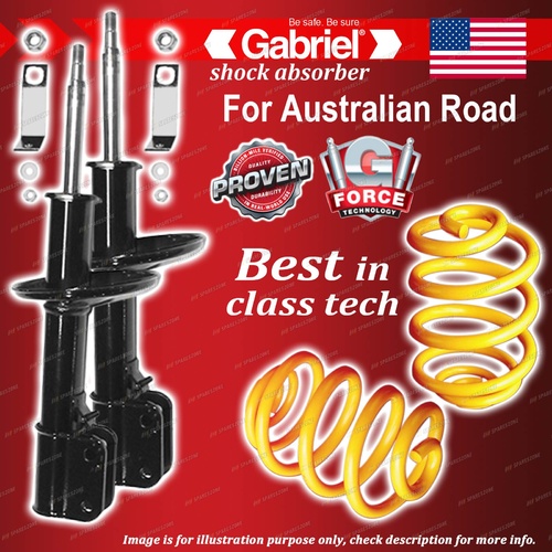 Front Gabriel Ultra Shocks + Lowered King Springs for Toyota Corolla AE80 85-89