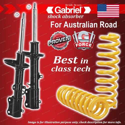 Rear Gabriel Ultra Strut Shocks + STD King Coil Springs for Toyota Corolla AE101