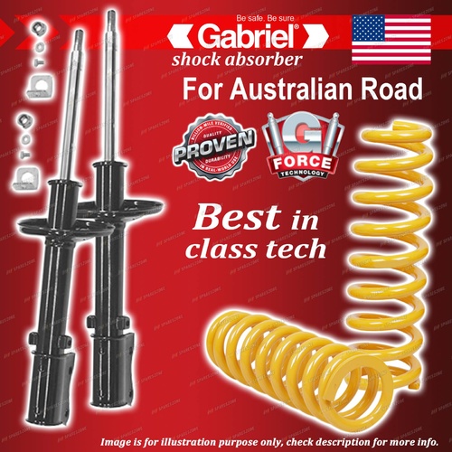 Rear Gabriel Ultra Strut Shocks STD King Coil Springs for Toyota Corolla AE80 82