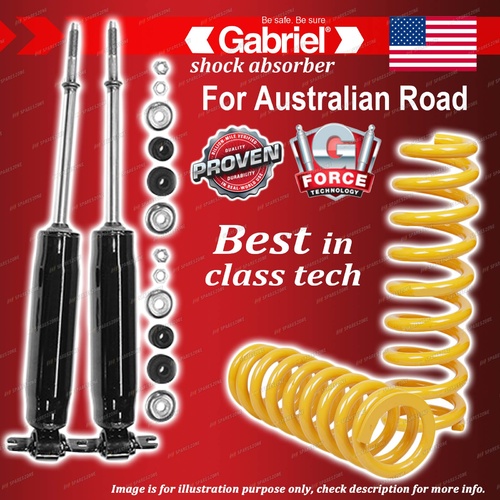 Front Gabriel Ultra Shocks + STD King Coil Springs for Toyota Crown MS111 112