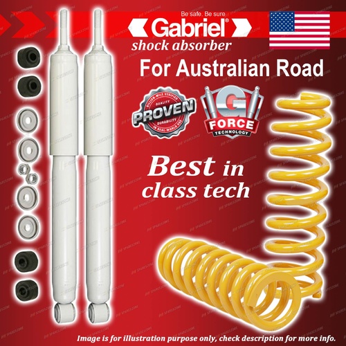Rear Shocks + Raised 100-300KG King Coil Springs for LandCruiser HDJ100 UZJ100