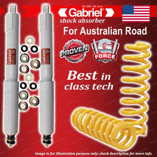 Rear Ultra Shocks Raised Comfort King Coil Springs for LandCruiser UZJ200 VDJ200
