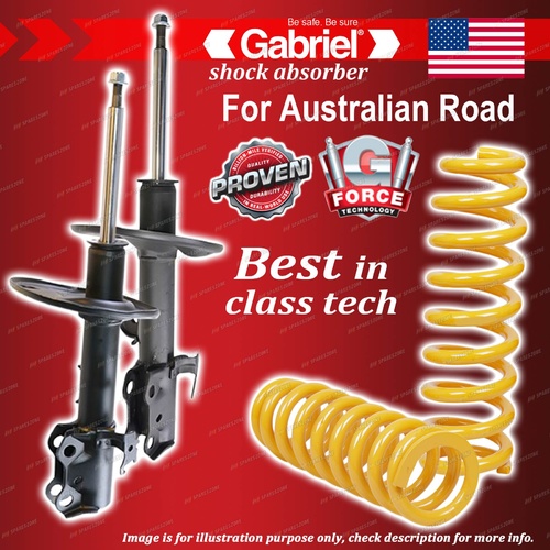 Front Gabriel Ultra Shocks + Raised King Coil Springs for Toyota RAV 4 ACA33R