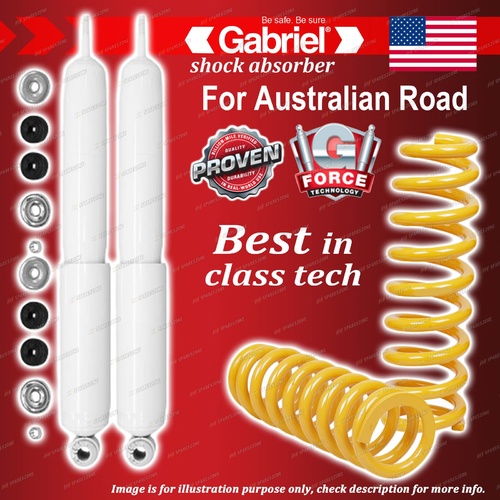 Rear Gabriel Ultra LT Shocks + STD King Coil Springs for Toyota Tarago TCR10 RWD