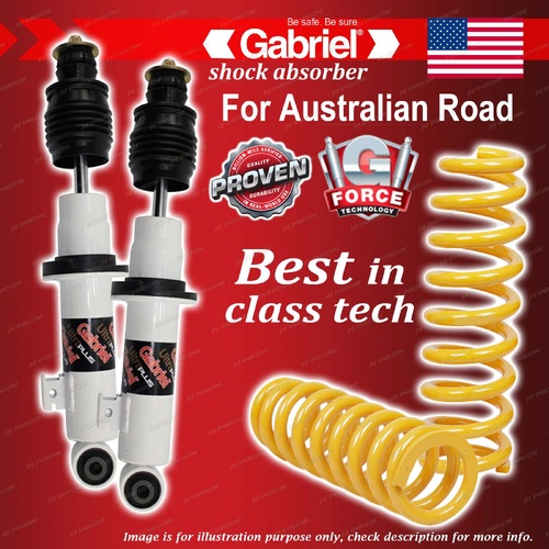 Front Gabriel Ultra Plus Shocks + Raised King Coils for Mitsubishi Triton MQ