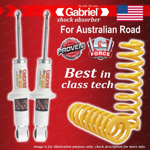 Front Gabriel Ultra Plus Shocks + Raised 100-250KG Coil for Ford Ranger PX 18-22