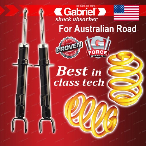 Front Gabriel Ultra Strut Shocks + Lowered King Coils for Chrysler 300 12-15