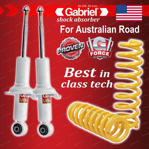 Front Gabriel Ultra Spring Seat Shocks + Raised Coil for Nissan Patrol Y62 13-On