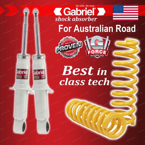 Front Gabriel Ultra Spring Seat Shocks + Raised King Coils for Ford Ranger PX