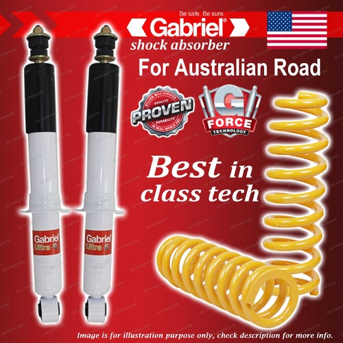 Front Gabriel Ultra Spring Seat Shocks + Raised King Coil for Holden Colorado RG
