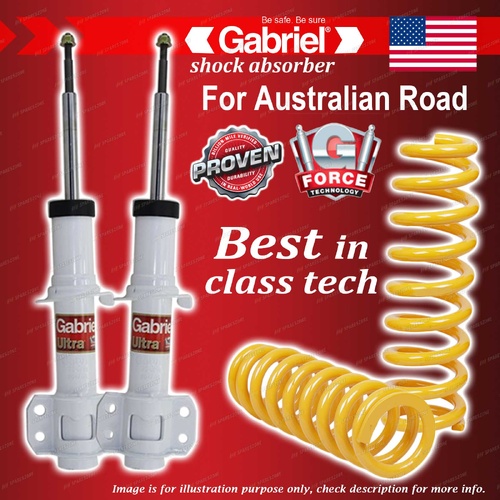 Front Gabriel Ultra Strut Shocks + Raised King Coils for Ford Territory SZ AWD