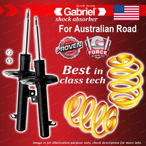 Front Gabriel Ultra Strut Shocks + Super Low King Coils for Mazda 3 BK BL 04-14