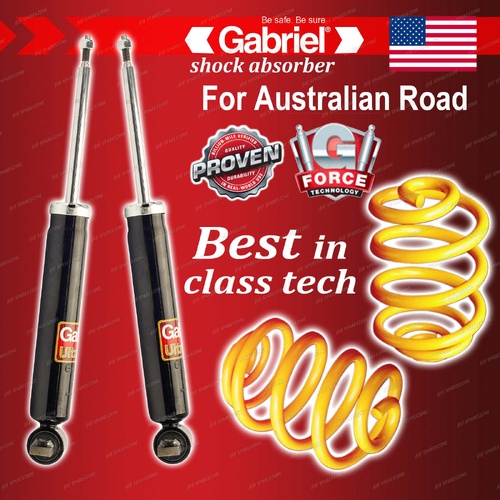 Rear Gabriel Ultra Shocks + Lowered King Coils for Ford Mustang FM FN 08/15 - On