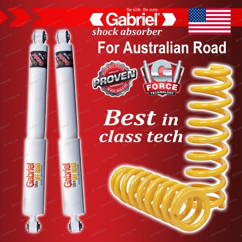 Rear Gabriel Ultra Plus Shocks Raised Comfort King Coil for Ford Ranger PY 22-On