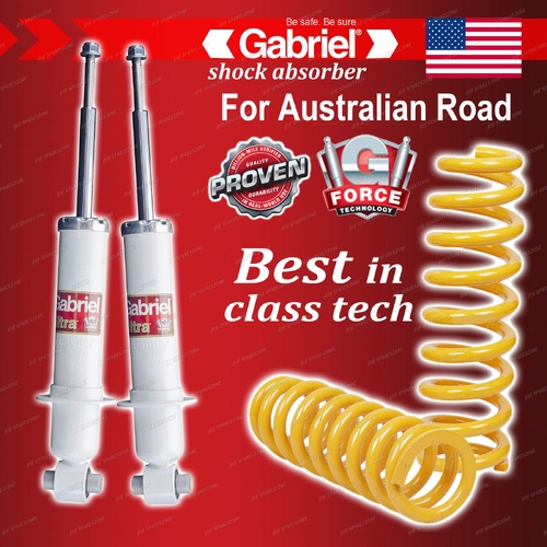 Rear Gabriel Ultra Spring Seat Shocks + Raised King Coil for Holden Commodore VE