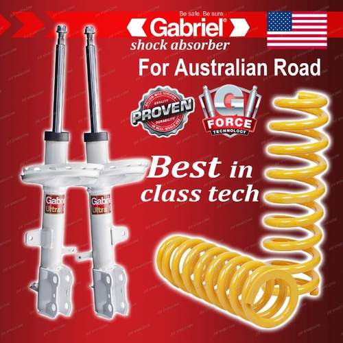 Rear Gabriel Ultra Strut Shocks + Raised King Coils for Toyota Kluger GSU45R
