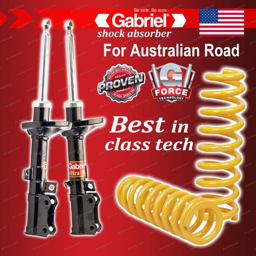 Rear Gabriel Ultra Strut Shocks + STD King Coils for Toyota Celica ST184 89-94