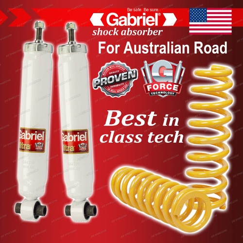 Rear Gabriel Ultra LT Shocks + Raised 300-500KG King Coils for Ford Everest UA
