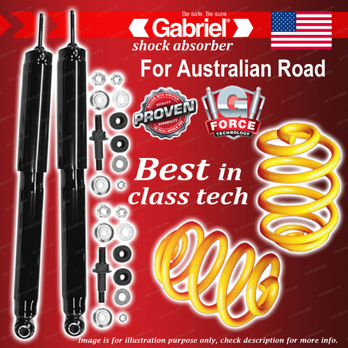 Rear Gabriel Ultra Shocks + Super Low King Coils for Holden HQ HJ HX HZ 71-80