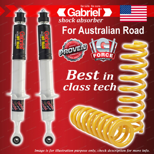Front Gabriel Ultra Plus Spring Seat Shocks+STD King Coils for Toyota Prado 150