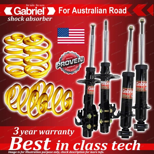 4 x Ultra Low Gabriel Shock + Coil Spring for Commodore Sedan VE VEII 6CYL-SEDAN