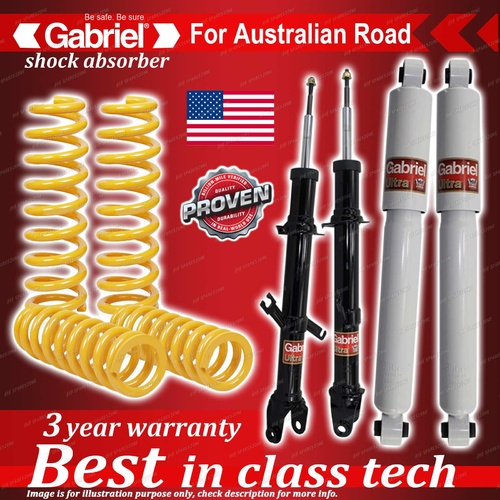 4 x Raised Gabriel Shock + Coil Spring for Ford Territory SY SZ RWD Wagon 07-On