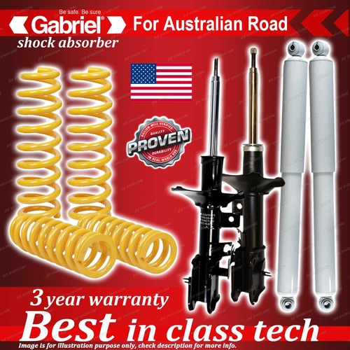 4 x Raised Gabriel Shock + Coil Spring for Nissan Pathfinder R50 Series II 01-05