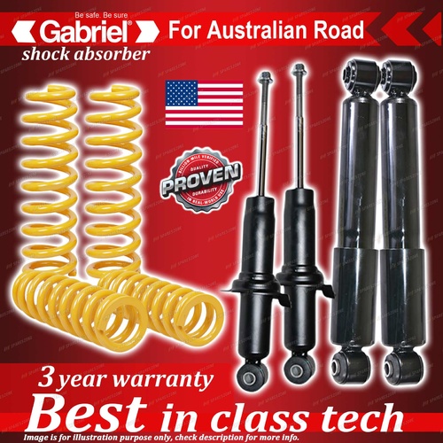 4 x Raised Gabriel Shock + Coil Spring for Nissan Pathfinder R51 2.5L Wagon