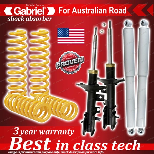 4 x Raised Gabriel Shock + Coil Spring for Nissan Pathfinder R50 Series II 99-01