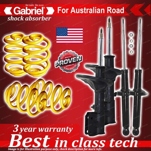 4 x Lowered Gabriel Shock + Coil Spring for Mitsubishi Magna TR TS 2.6L 3.0L V6