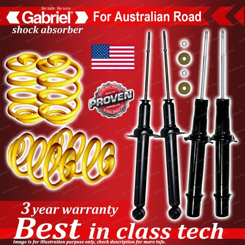 4 x Lowered Gabriel Shock + Coil Spring for Honda Accord CL9 4 CYL Sedan 2.4L