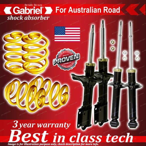 4 x Lowered Gabriel Shock + Coil Spring for Hyundai Sonata DF V6 Sedan 93-8/98