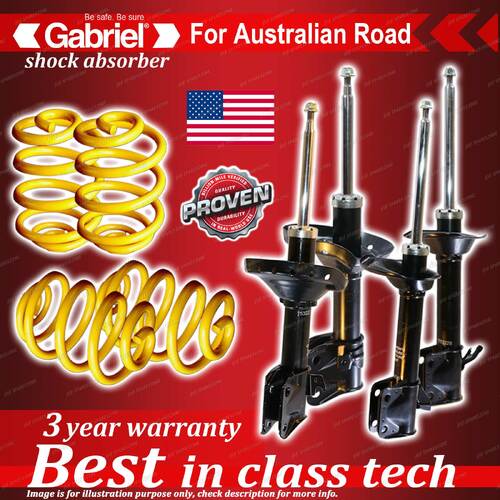 4 x Lowered Gabriel Shock + Coil Spring for Subaru Impreza incl WRX GG Hatch