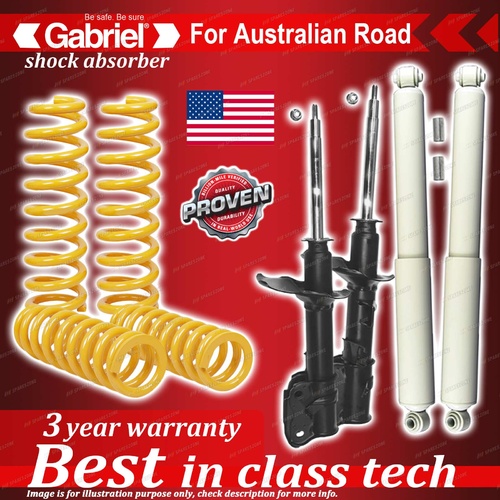 4 x Raised Gabriel Shock + Coil Spring for Nissan Pathfinder R50 RX Ti 95-99