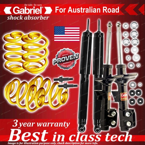 4 x Lowered Gabriel Shock + Coil Spring for Commodore Wagon VS 6CYL 1995-1997