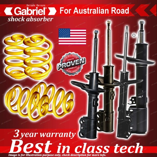 4 x Lowered Gabriel Shock + Coil Spring for Lexus Lexus ES300 MCV20R Sedan 96-01