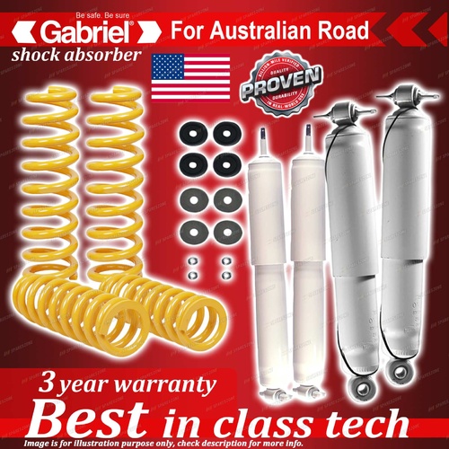 4 x Raised Gabriel Shock + Coil Spring for Jeep TJ Wrangler 10/96-2/07