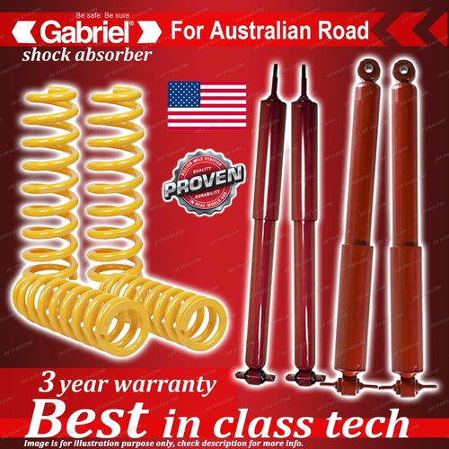 4 x Raised Gabriel Shock + Coil Spring for Jeep TJ Wrangler All models 96-2/07