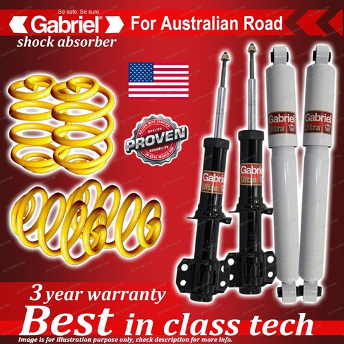 4 x Lowered Gabriel Shock + Coil Spring for Ford Territory SX SY AWD Wagon 04-07