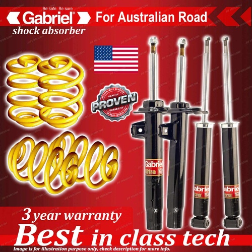 4 x Lowered Gabriel Shock + Coil Spring for BMW 3 Series E46 318 Sedan 1998-2005