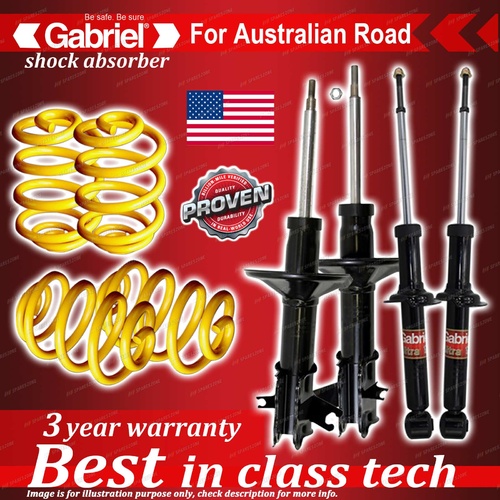 4 x Lowered Gabriel Shock + Coil Spring for Mitsubishi Lancer CE 1.5L 1.6L 1.8L