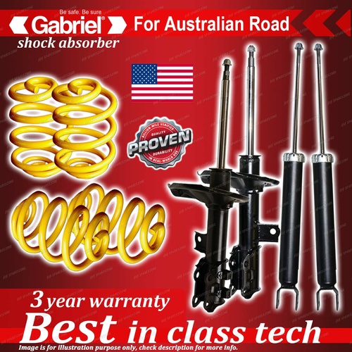 4 x Lowered Gabriel Shock + Coil Spring for Hyundai Elantra HD Sedan 10/06-5/11