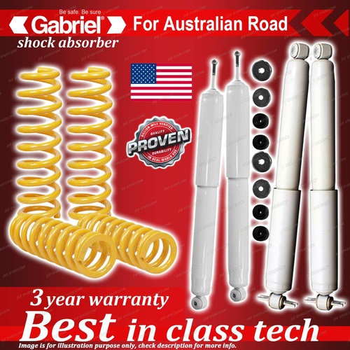 4 x Raised Gabriel Shock + Coil Spring for Jeep JK Wrangler LWB PETROL 3/07-15