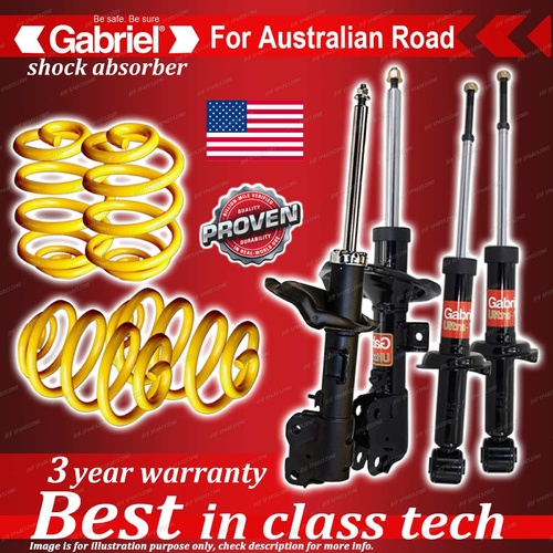 4 x Gabriel Shock + Lowered Coil Spring for Mitsubishi Lancer CJ FWD 2.0 SEDAN