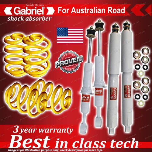 4 x Lowered Gabriel Shock + Coil Spring for Toyota LandCruiser 4WD-200 Series