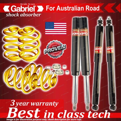 4x Lowered EHD Gabriel Shock + Coil Spring for Holden Commodore VB VC VH VK 6CYL