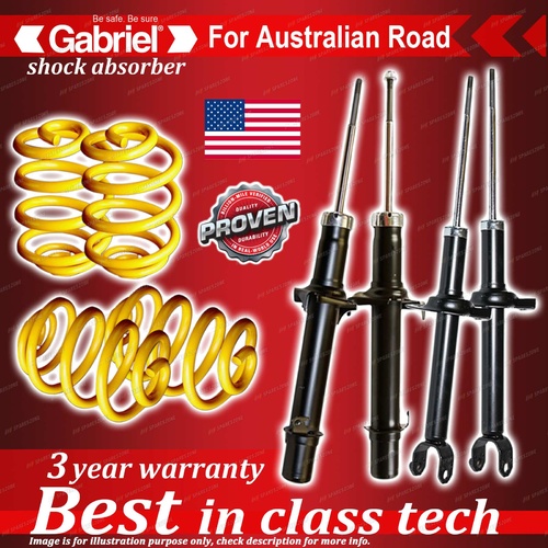4 x Lowered Gabriel Shock + Coil Spring for Honda Accord CP2 2.4L 3.5L V6