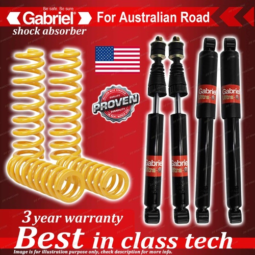 Front Rear Gabriel Shocks + Raised King Coils for Suzuki Jimny SN413 98-11