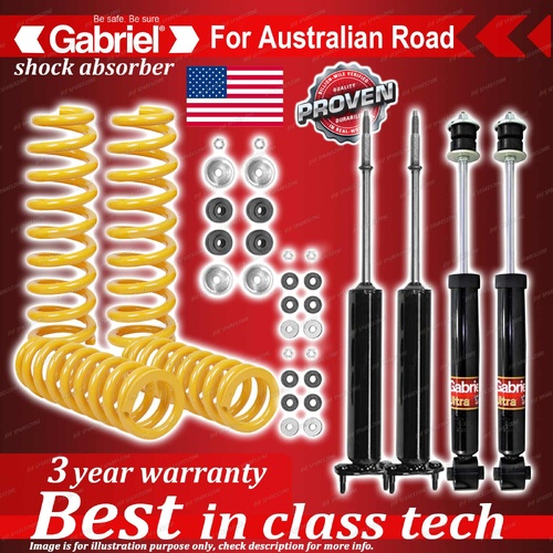 Front Rear Gabriel Shocks + STD King Coils for Ford Falcon Fairmont XE XF 82-88
