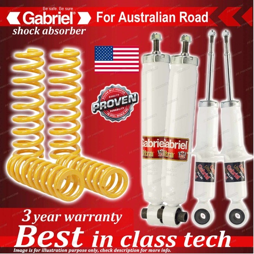 Front Rear Gabriel Shocks + Raised King Coils for Ford Everest UA 2.0L SUV